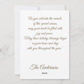 キリストの生誕写真 ホリデーカード シーズンカード (裏面)