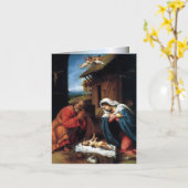 キリストの生誕 カード (黄色い花)