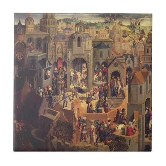 キリストの磔刑の場面 タイル (正面)