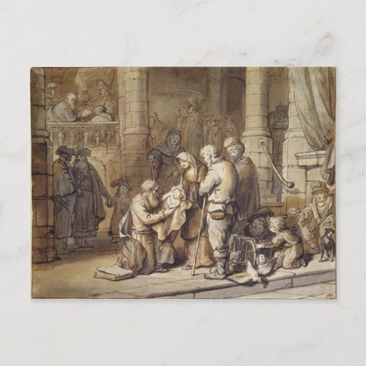 キリストの神殿でのプレゼンテーション ポストカード (正面)