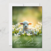 キリストの羊 イースターの花 祝福の祈り シーズンカード (正面)