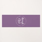 キリストの聖句パープルを通して私は全てのことを行うことができる ヨガマット (裏面(横))