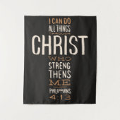 キリストの聖書の詩を通して、私は全てのことができる タペストリー (正面)