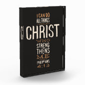 キリストの聖書の詩を通して、私は全てのことができる フォトブロック (左)