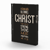 キリストの聖書の詩を通して、私は全てのことができる フォトブロック (右)