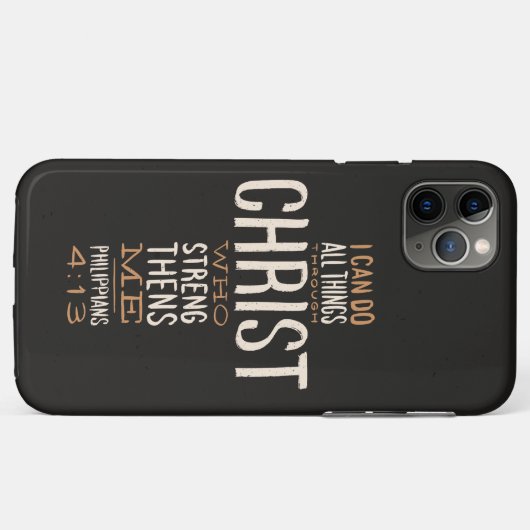 キリストの聖書の詩を通して、私は全てのことができる Case-Mate iPhoneケース (裏面(横))