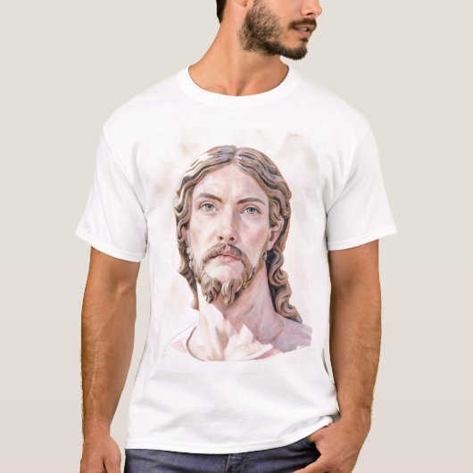 キリストの胸像 ミケランジェロ作 Tシャツ (正面)