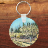 キリストの茨の冠(サイプレスに囲まれた花咲く果樹園) キーホルダー (正面)