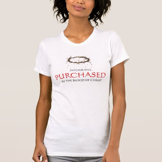 キリストの血によって購入された販売のためではない Tシャツ (正面)