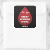 キリストの血によって贖われた – キリスト教の信仰 スクエアシール (バッグ)