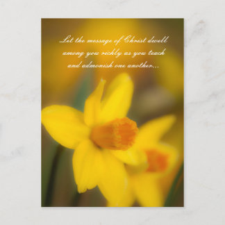 キリストの言葉が、あなたがたのうちに豊かに住まいましょう。  ポストカード