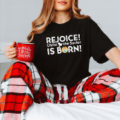 キリストの誕生を喜べ!若々しい信仰のメッセージ Tシャツ