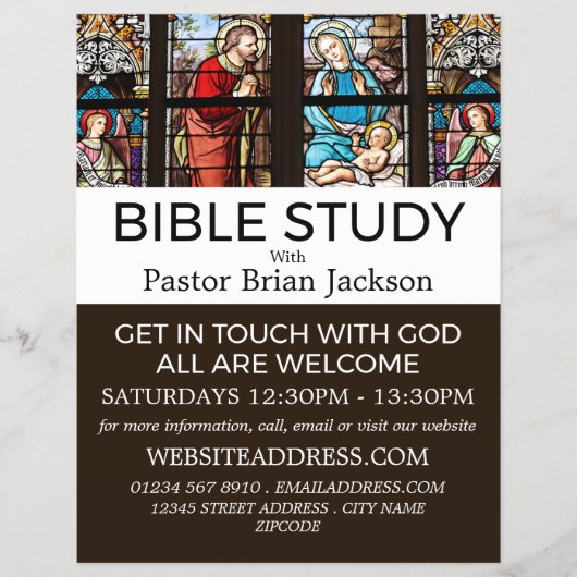 キリストの誕生キリスト教聖書のクラス広告 チラシ (正面)