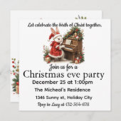 キリストの誕生日を祝う白ウサギのクリスマス (正面/裏面)