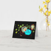 キリストの誕生日 カード (黄色い花)