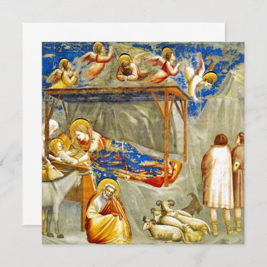 キリストの誕生祭 イエスの生誕 招待状 (正面/裏面)