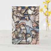 キリストの誕生 カード (黄色い花)