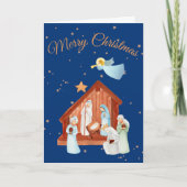 キリストの誕生 クリスマスおめでとう カード (正面)