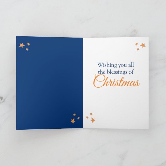 キリストの誕生 クリスマスおめでとう カード (内部)