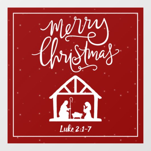 キリストの誕生　メリークリスマス　窓用デコレーションシール ウィンドウサイン (シート)