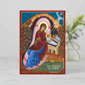 キリストの誕生 箔招待状 (立ち正面)