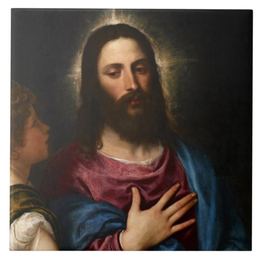 キリストの誘惑、ティティツィア タイル (正面)