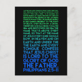 キリストの謙虚さを模倣ピリピ2:5-11 ポストカード (正面)