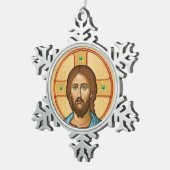 キリストの象徴 スノーフレークピューターオーナメント (右)