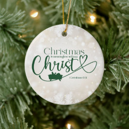 キリストの贈り物なしで意味のないカスタムクリスマス セラミックオーナメント