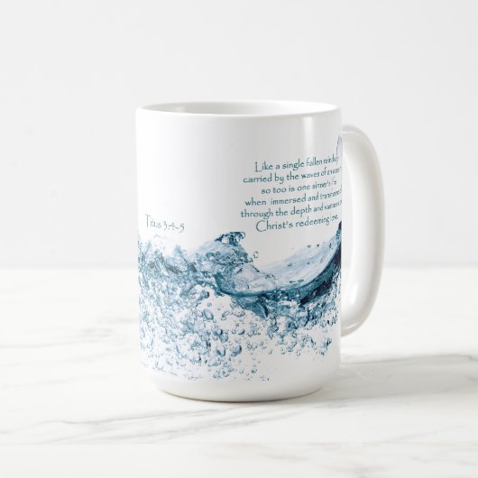 キリストの贖いの愛の感動的引用文 コーヒーマグカップ (正面右)