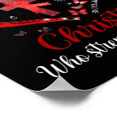 キリストの鎌状赤血球細胞を通して私は全てのことを行うことができる ポスター (角)