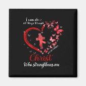 キリストの鎌状赤血球細胞を通して私は全てのことを行うことができる マグネット (正面)