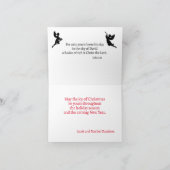 キリストの降誕の場面を描いた宗教的なクリスマスカード シーズンカード (内部)