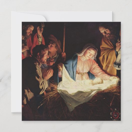 キリストの降誕の場面 カード (正面)