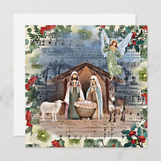 キリストの降誕の場面, 全世界に喜びを, シーズンカード (正面/裏面)