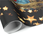 キリストの降誕の聖家族 クリスマス 星 ラッピングペーパー (ロールコーナー)