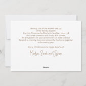 キリストの降誕シーン 赤ちゃんイエス・キリスト シーズンカード (裏面)