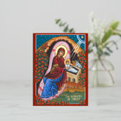 キリストの降誕 箔招待状ポストカード (立ち正面)