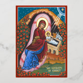 キリストの降誕 箔招待状 (正面)