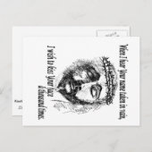 キリストの頭とことわざのポストカード。 ポストカード (正面/裏面)