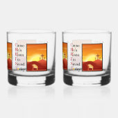 キリストの頭字語プリントロックガラスセット ウイスキーグラス (裏面)