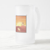 キリストの頭字語 フロストグラスビールジョッキ (正面右)