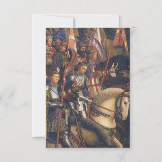 キリストの騎士たち（ゲントの祭壇画）、ヤン・ファン・エイク 招待状 (正面)