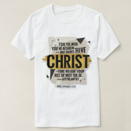 キリストはっきりした教タイポグラフィデザイン – キリストへの信仰 Tシャツ