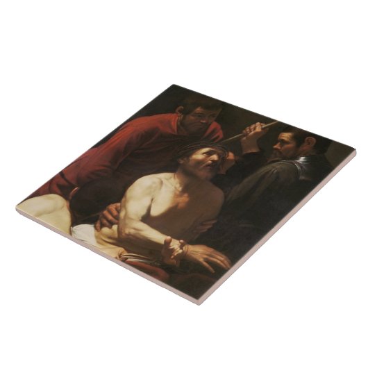 キリストはとげ、c.1602によって戴冠しました タイル (側面)