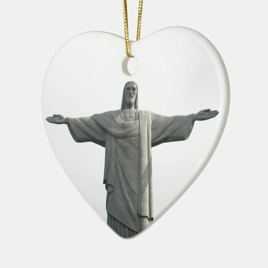 キリストはキリストを救い主とし、コピー空間を持つ セラミックオーナメント (左)