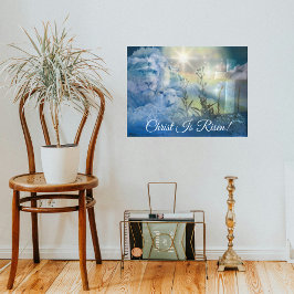 キリストはキリスト教十字獅子子復活祭 ポスター