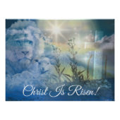 キリストはキリスト教十字獅子子復活祭 ポスター (正面)