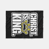 キリストはクリスチャンの人々にとって王冠イエスの恋人である フリースブランケット (正面(横))