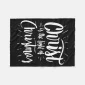 キリストはクリスマスの光 – クリスチャン・ホリド フリースブランケット (正面(横))